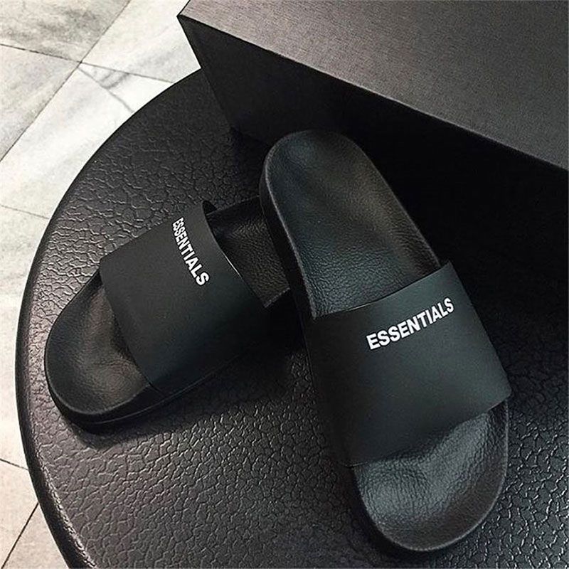 FOG FEAR OF GOD ESSENTIALS Đôi Dòng Chữ In Dép Nam Nữ Cặp Đôi Cùng Phong Cách Mùa Hè Hợp Thời Trang