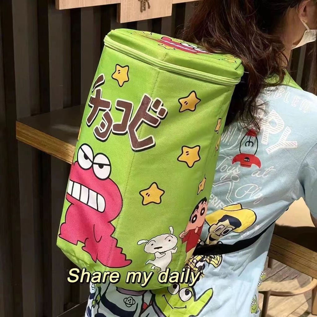 New Product#umis All-purpose backpack, cute school bag, Crayon Shin-chan crocodile backpack with top