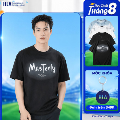[Mua 2 Giảm 5%_Hỏa Tốc]  Áo thun nam HLA trắng ngắn tay chất liệu mềm mát, Áo thun thoáng mát & thoải mái