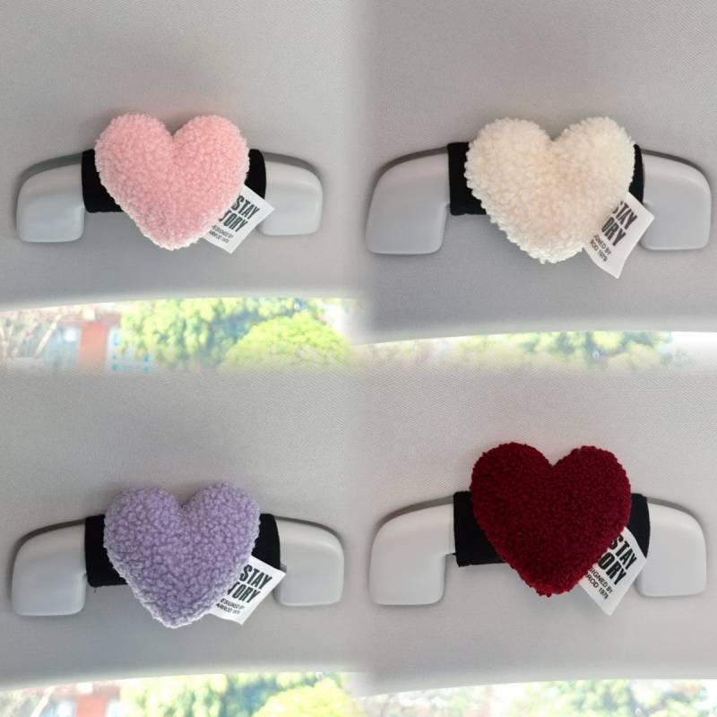 Cute Love Car Pull Gloves Car Roof Auxiliary Driving Interior Supplies Handle Universal Decorations 