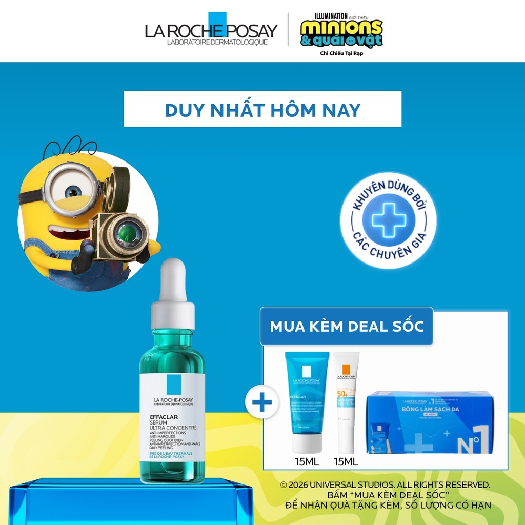 Dưỡng chất giảm mụn 3 tác động La Roche-Posay Effaclar Serum 30ml