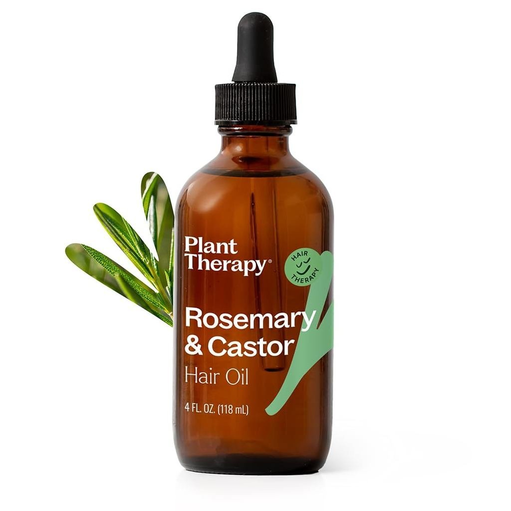 PlantTherapyRosemary & CastorOil-4ozHairTreatmentforGrowth, Shine, Softness, HealthyScalp & HairMask