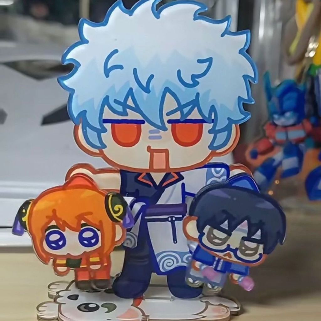 Mới Gintama Merch Sakata Gintoki Acrylic Đứng Dễ Thương Anime Bàn Trang Trí Sưu Tập Hình Quà Tặng Ch