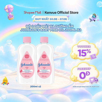 Combo 2 Chai Dầu Mát Xa Johnson's Baby Oil 200ml