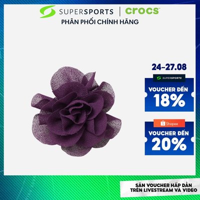 Phụ Kiện Charm Crocs Deep Purple Floral 1Pcs - Tím - 10013830
