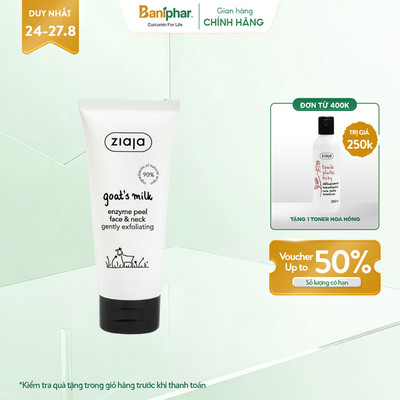 Tẩy tế bào da chết chiết xuất sữa dê Ziaja Goat's Milk Siliceous Face Micro-Scrub Cleaning & Smoothing 75ml
