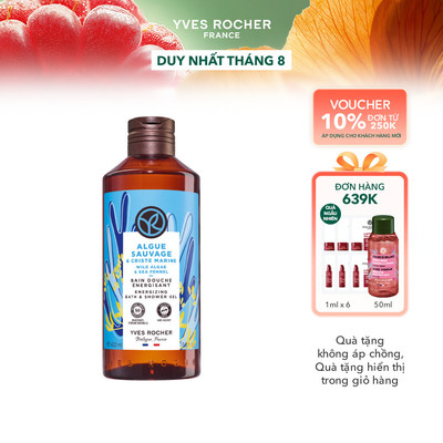 Sữa tắm dạng gel hương biển Yves Rocher Bath And Shower Gel Wild Algae & Sea Fennel 400ml