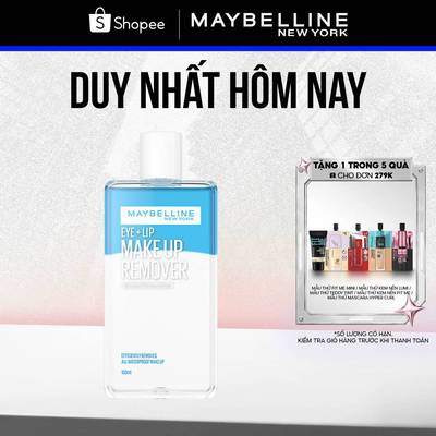 Nước tẩy trang mắt và môi Maybelline New York Eye & Lip Makeup Remover 150ml
