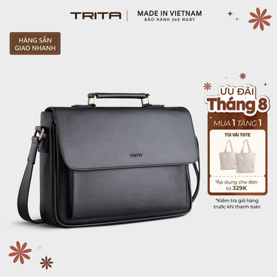 Túi Trita (Thời trang nam nắp gập phối quai trên - Túi đeo chéo da RTN8) Bagsmart