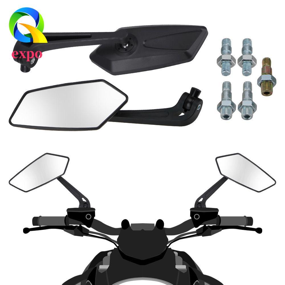 EXPO GIỚI HẠN 2 Chiếc Gương Chiếu Hậu Xe Máy Cafe Racer Gương Chiếu Hậu Đảo Ngược Xoay 360 Độ Kính T