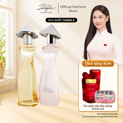 [Crush – Gây Thương Nhớ] Combo Nước Hoa Nữ Miss Saigon Elegance Ruby 50ml & Amber 50ml - Hương Ngọt, Nữ Tính