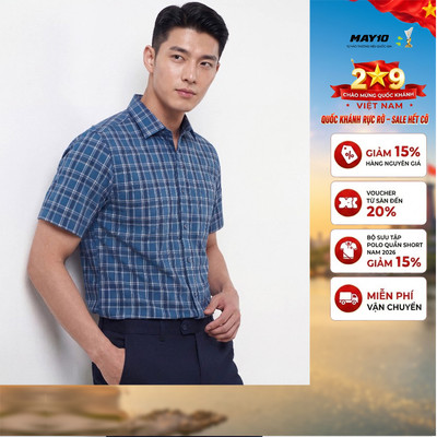 Áo Sơ mi nam cộc tay May 10 form RegularFit mã 010126186GBV2 AK680