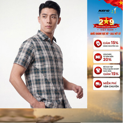 Áo Sơ mi nam cộc tay May 10 form RegularFit mã 010126186GBV2 AK665