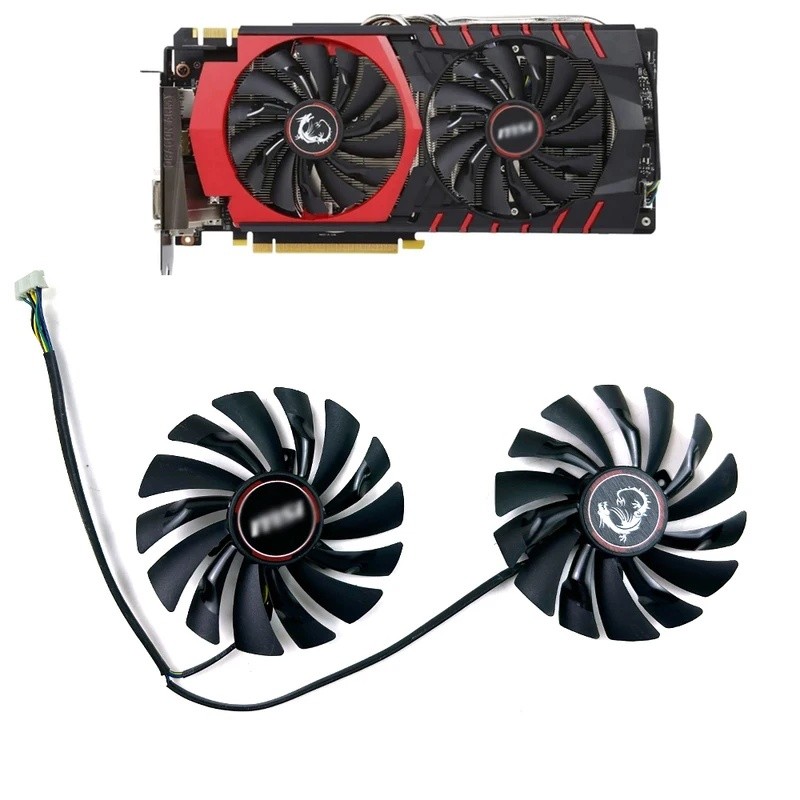 Quạt Làm Mát PLD10010S12HH Dành Cho MSI R9 390 R9 380 R7 370 GTX 980 980Ti 970 960 950 Quạt Đồ Họa T