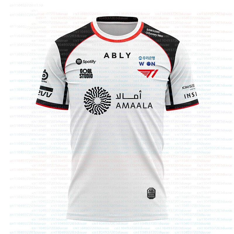 Mới LCK 2026 Đội T1 Esports Câu Lạc Bộ Jersey LOL Faker Áo Thun Nam Quạt Quà Tặng Lưu Niệm Unifor