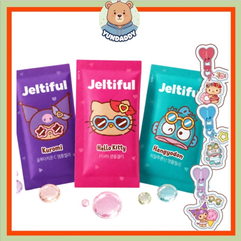[FOODOLOGY] SANRIO Ampoule Vitamin Food Jelly 7 Que + Móc khóa / 7 ngày