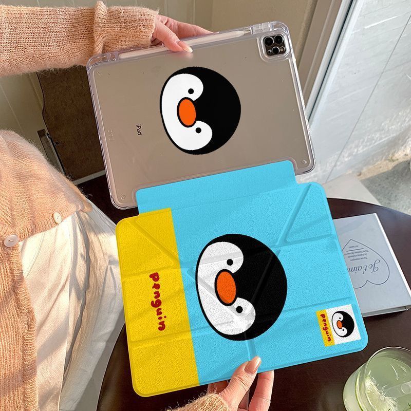 Penguin ghép màu  Phù hợp với ốp bảo vệ iPad trong suốt kiểu Y, ốp bảo vệ máy tính bả