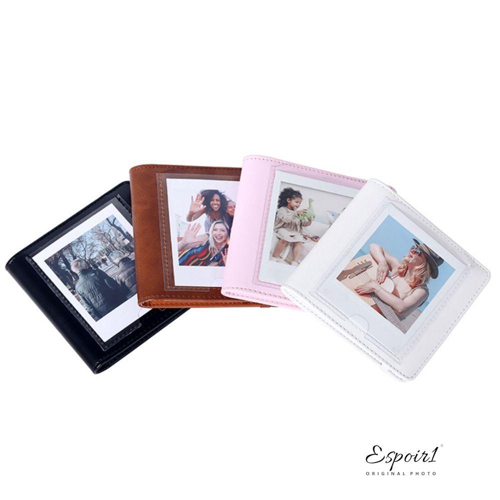 ESPOIR1 Album Ảnh 4 Inch, 28 Túi Hiển Thị Phía Trước Cửa Sổ Album Ảnh Tức Thì, Da PU Co Giãn Đóng Tú
