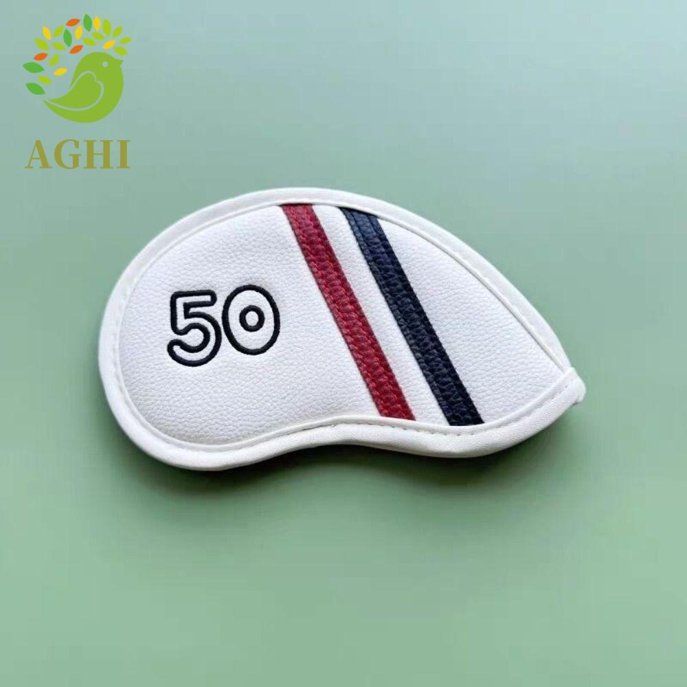 BLAZELINK Golf Wedge Cover, Da PU 56 58 60 Độ Sand Wedge Headcover, Đen / Trắng Big Number 48 50 52 