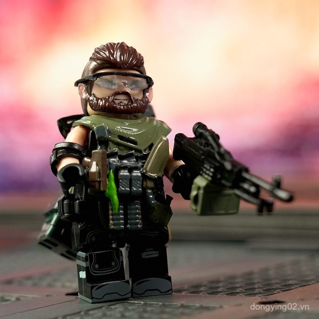 Delta Action Red Wolf Veyron Minifigure Khối xây dựng SWAT Quân đội Lực lượng đặc biệt Khối xây dựng