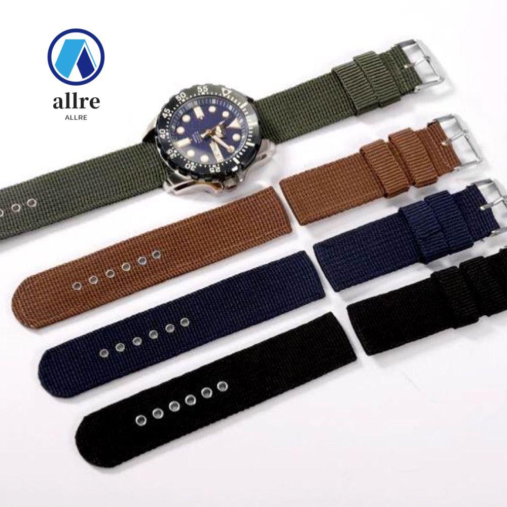 ALLRE Đồng hồ đeo tay, Pin Buckle Dây đeo vải Nylon thể thao, Vòng tay nam nữ thay thế dây đeo đồng 