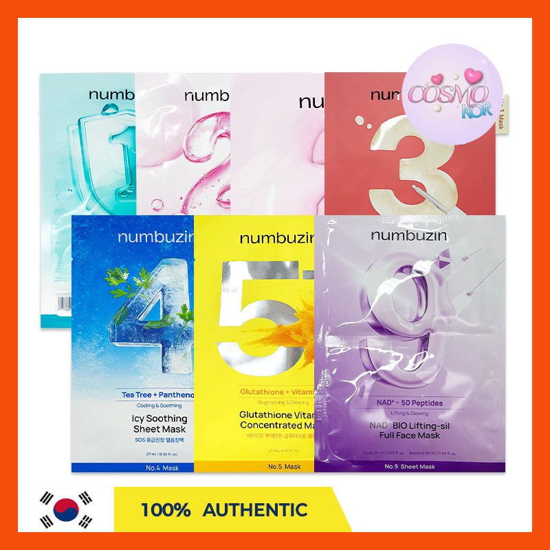 [numbuzin] No.1 / No.2 / No.3 / No.4 / No.5 / No.9 Sheet Mask 4ea