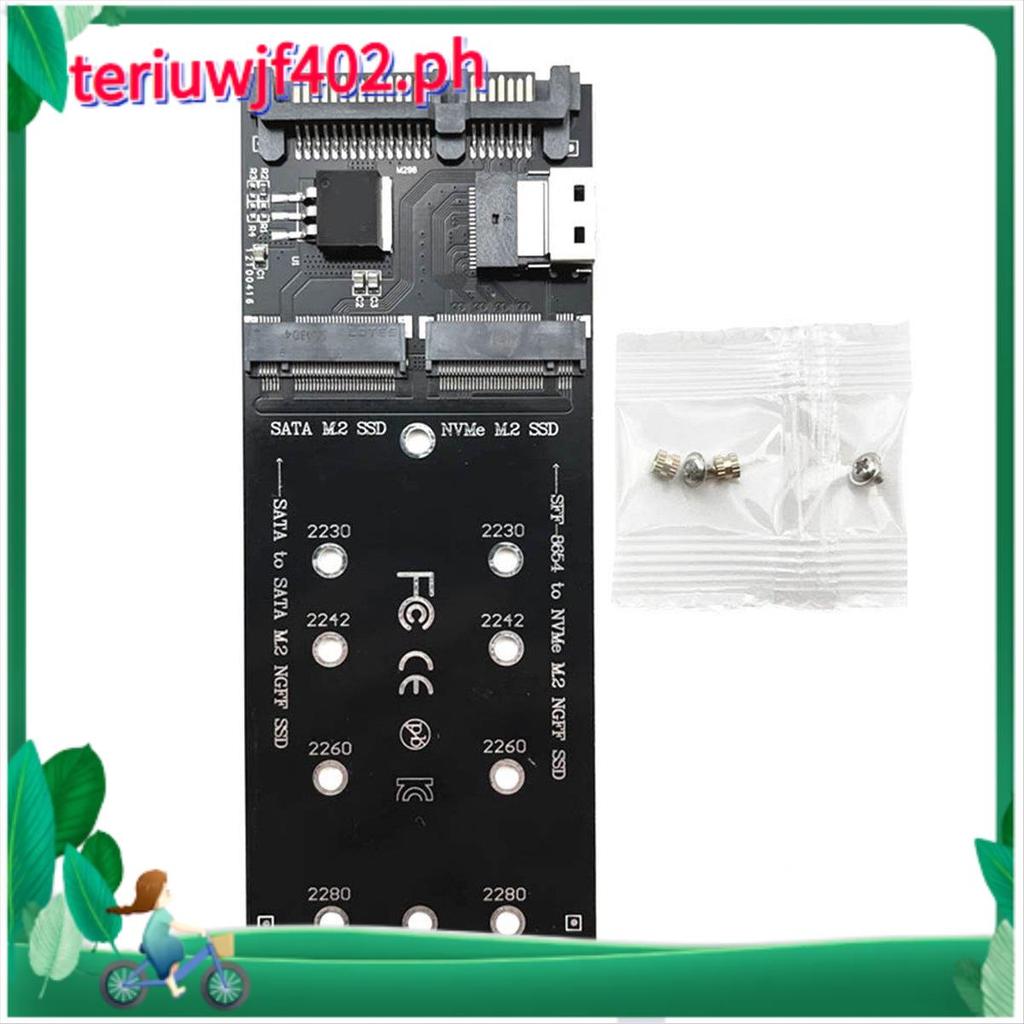 Bộ chuyển đổi SSD M2 M.2 SATA Ngff SSD sang SATA + M2 NVME SSD sang SFF-8654 Bộ chuyển đổi Thẻ mở rộ