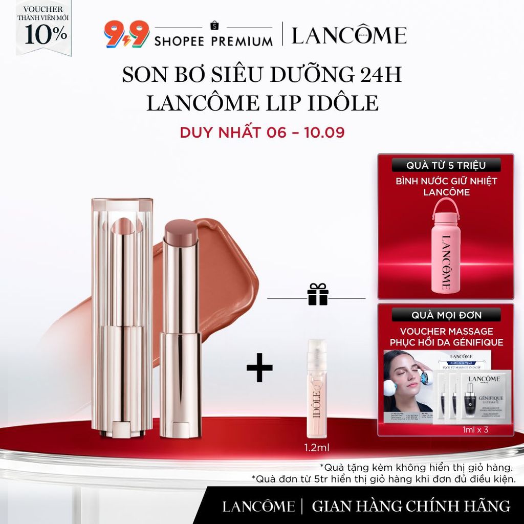 Son Bơ Siêu Dưỡng 24H Lancome Lip Idôle