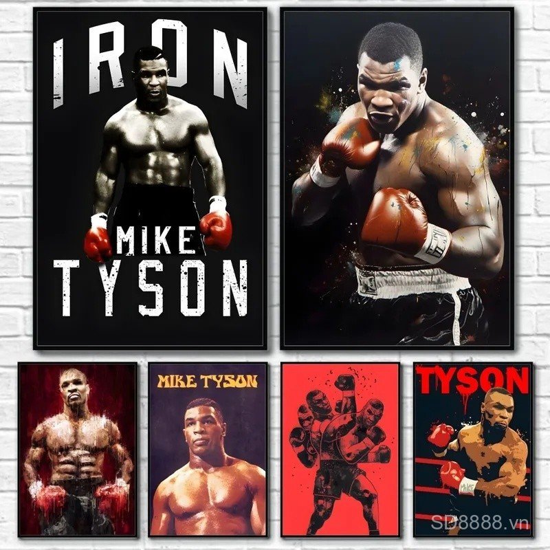 Mike T-Tyson Boxing Master Gym Poster Treo Tường Nghệ Thuật In Nhà Phòng Khách Phòng Ngủ Thanh Trang
