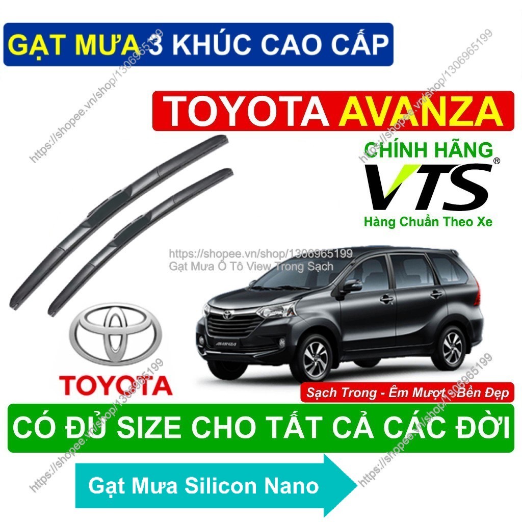 Gạt Mưa 3 Khúc Cao Cấp/ Gạt Mưa Kính Lái Toyota Avanza/ Cặp Gạt Mưa Kính Lái Toyota Avanza/  Toyota 
