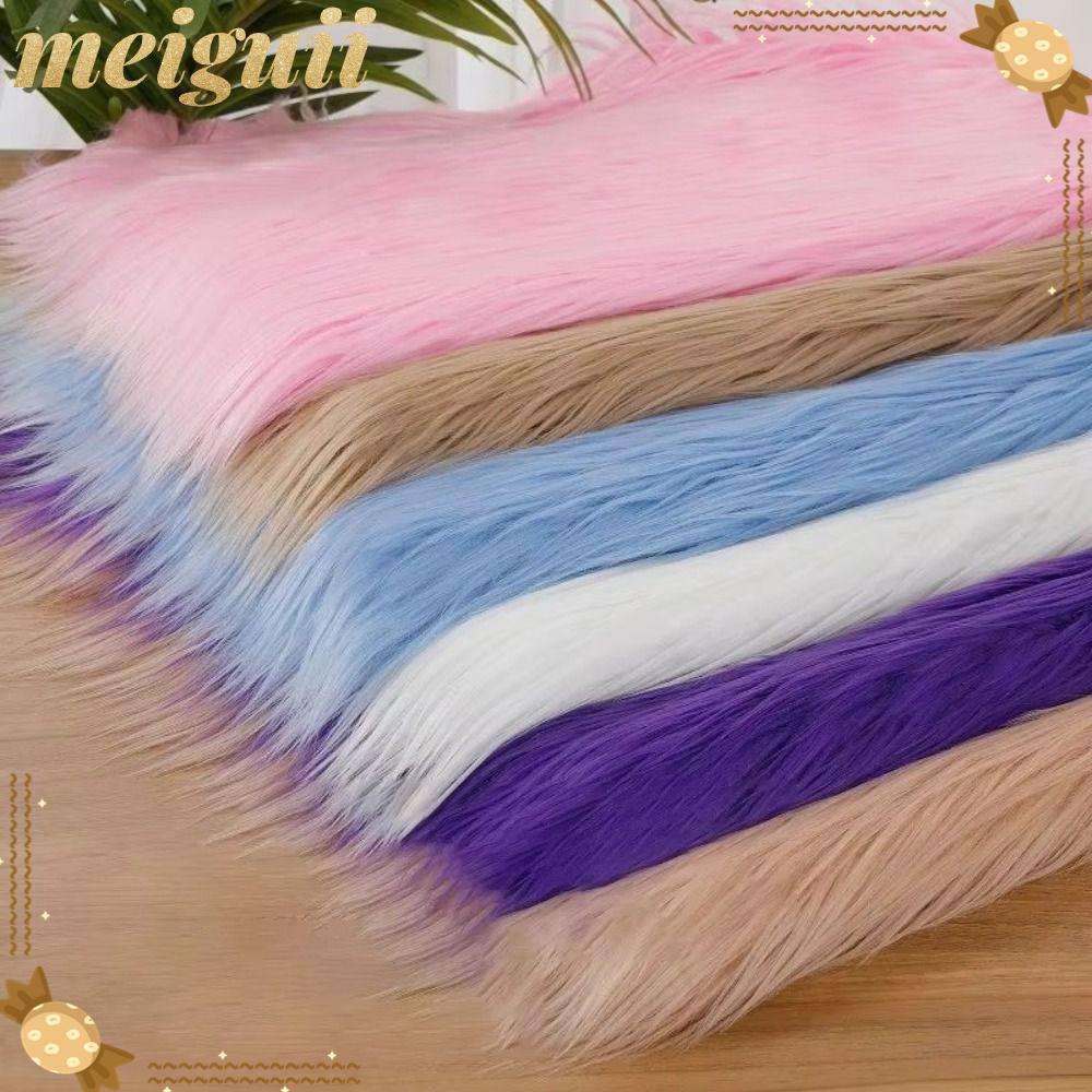 Vải lông giả dài MEIGUII, Vải lông giả màu trơn dài 9cm, Phụ kiện may vá Vải tóc dài 25x45cm cho bộ 