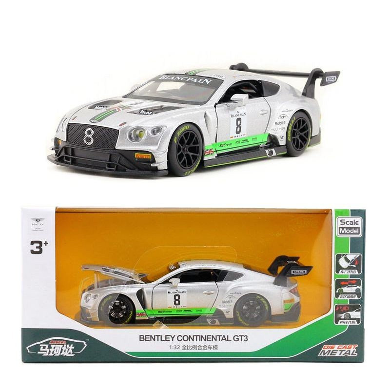 [Xe mô hình] Đồ chơi mô hình ô tô mô phỏng hợp kim Yufeng 1: 32 Popo GT Series Bentley Racing Car So