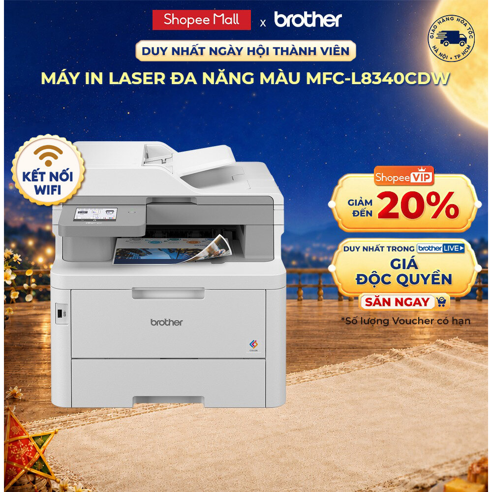 Máy in laser màu đa năng Brother MFC-L8340CDW