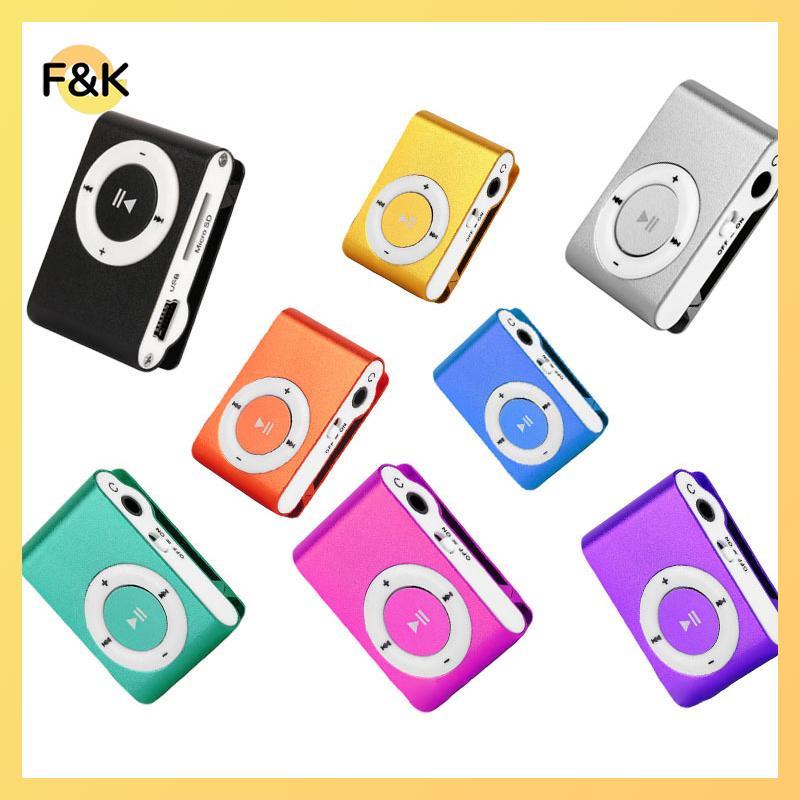 F & K Mini Mp3 Máy Nghe Nhạc Phương Tiện Mini Kim Loại Kẹp Học Sinh Walkman Quà Tặng Mini Usb Mp3 Má