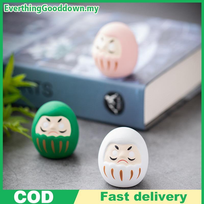Ed Nhật Bản Gốm Daruma Tượng Daruma Tumbler Thủ Công May Mắn May Mắn Trang Trí Phong Cảnh Búp Bê Dar