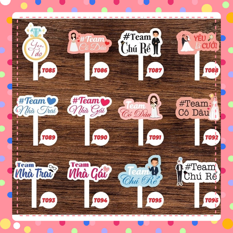 (Mã T085-T091) Hagtag Cầm Tay Chụp Ảnh Cưới KD958