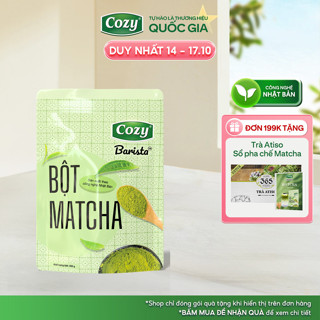 Bột Matcha Cozy Thơm Vị Trà Xanh Dịu Nhẹ, Dễ Uống, Dùng Trong Pha Chế, Làm Bánh, Làm Đẹp 100g/200g