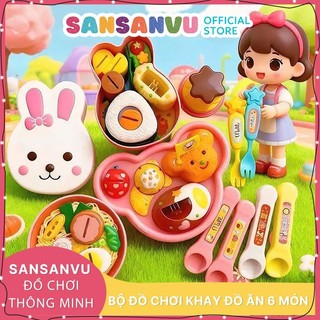  Bộ 6 Món Baby Food Đồ Chơi Khay Đồ Ăn 6 Món – Tập Ăn Nhận Biết Món Ăn & Tăng Sáng Tạo Cho Bé 