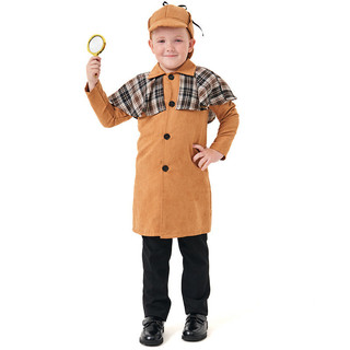 Trang Phục Halloween Trẻ Em Thám Tử Trò Chơi Cha Mẹ-Con Bé Trai Trang Phục Sherlock Holmes Nhập Vai Trang Phục
