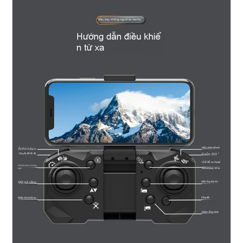 Drone Flycam M17,điều khiển từ xa Camera kép HD,Điều chỉnh góc ống kính từ xa,chức năng tránh chướng ngại vật | BigBuy360 - bigbuy360.vn