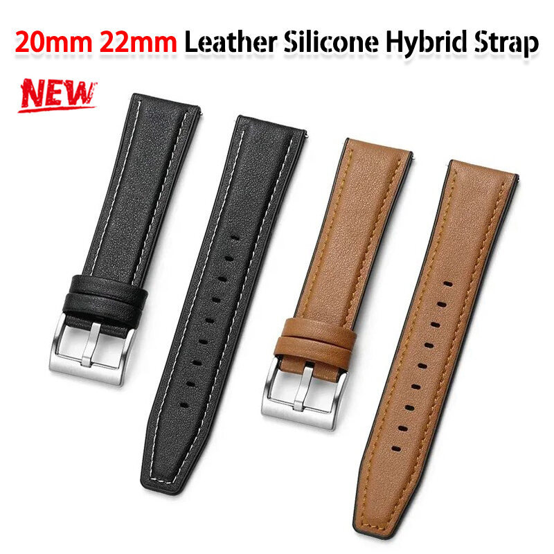 20mm 22mm Da Silicon Lai Dây Đeo Cho Galaxy Watch 6 Cổ Điển 47mm 43mm 46mm Cho Galaxy Watch6 40mm 44