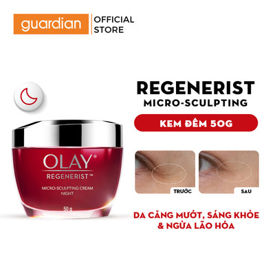 Kem Dưỡng Ẩm OLAY REGENERIST Ban Đêm Căng Mướt, Sáng Khỏe & Hỗ Trợ Phục Hồi Dấu Hiệu Lão Hóa 50G