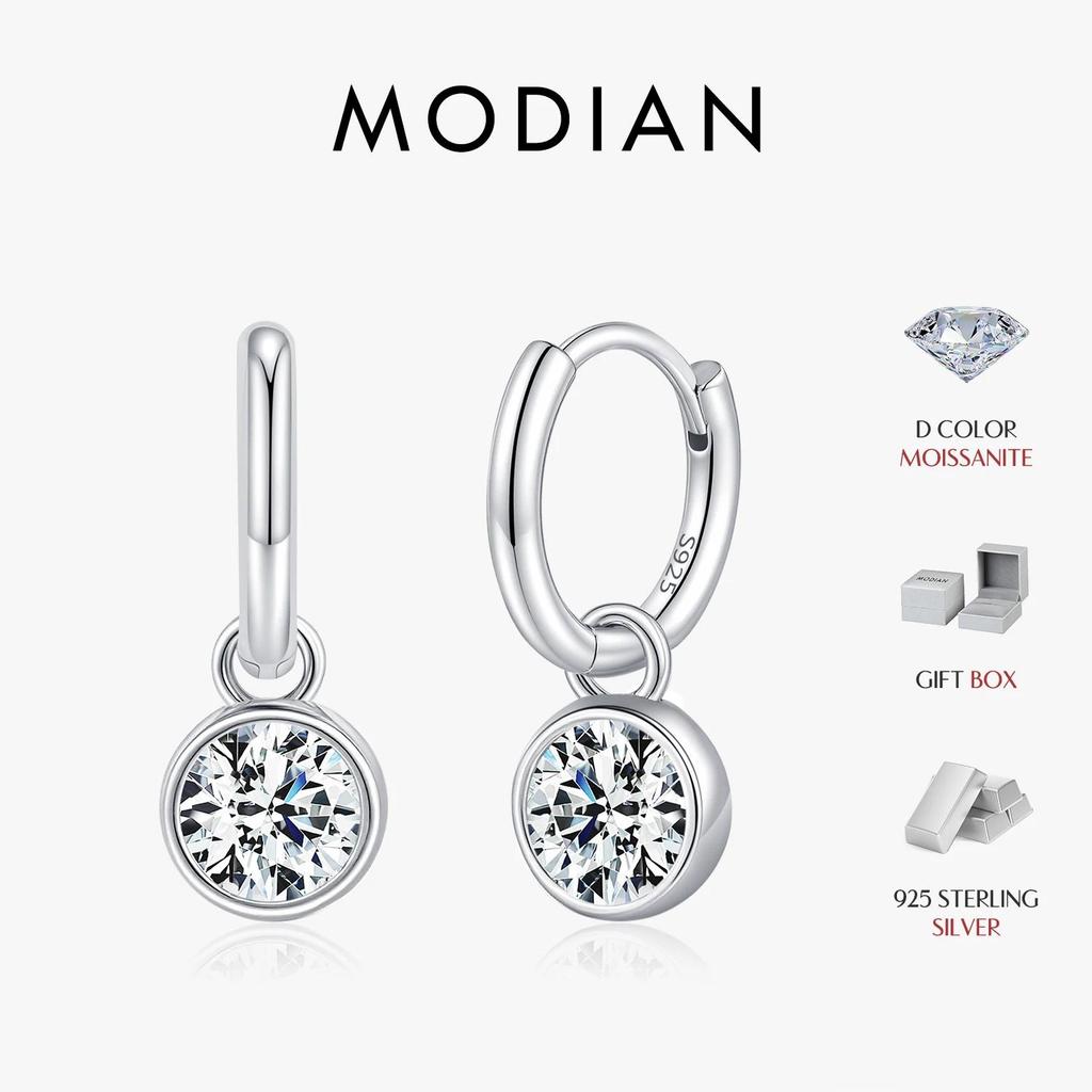 Vòng bông tai moissanite màu D 1CT/2CT từ bạc 925, phù hợp sử dụng hàng ngày dành cho nữ