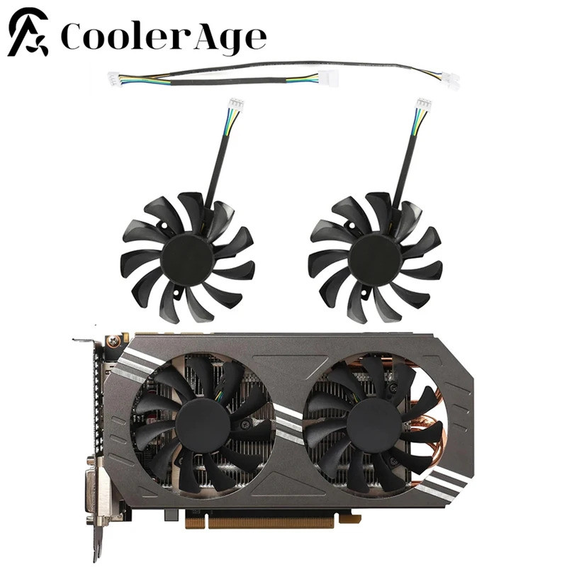 I75MM GA81S2U GTX970 Quạt làm mát thay thế cho ZOTAC GeForce GTX 660Ti 650Ti BOOST GTX 970 Quạt làm 