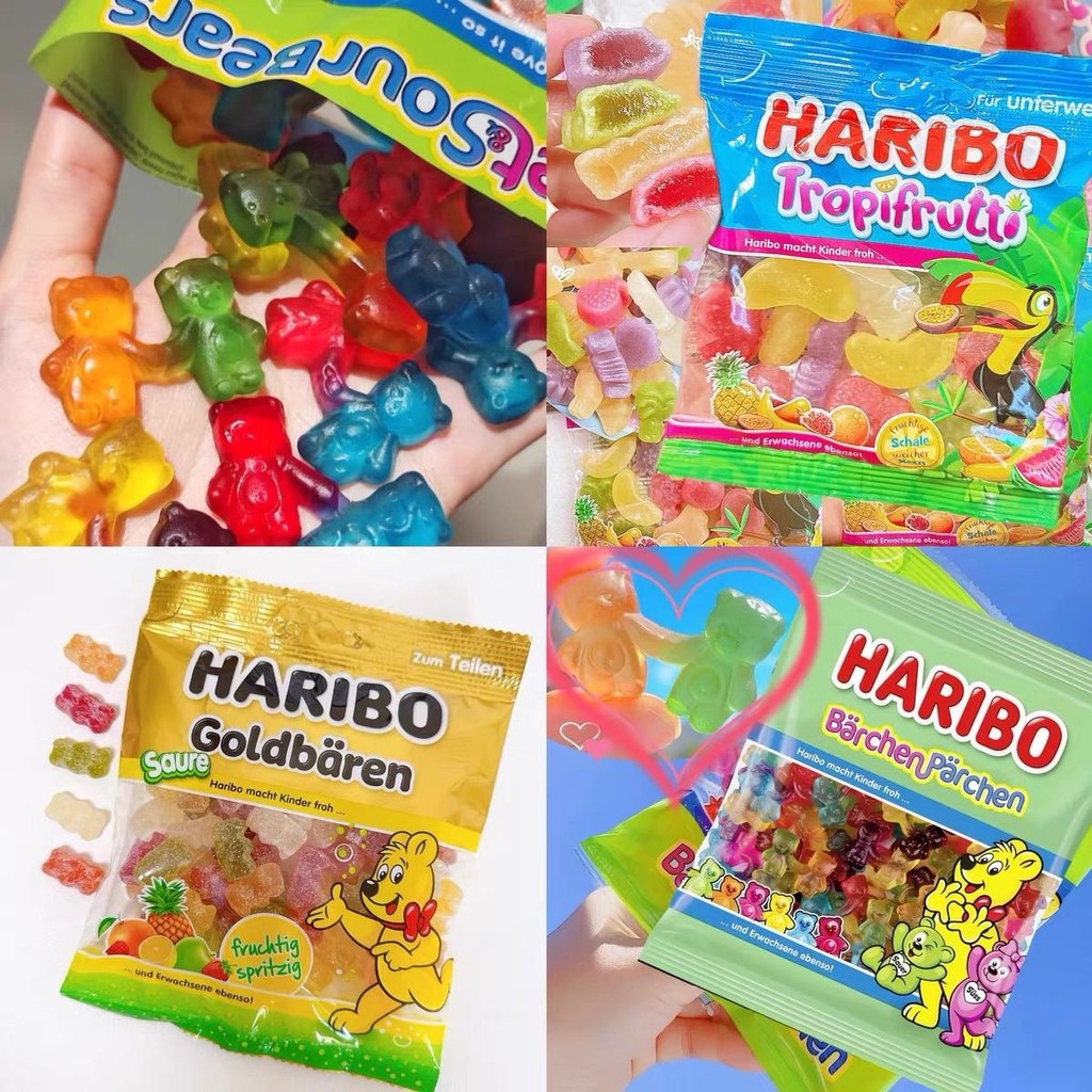 Nhập Khẩu Đức HARIBO Tình Yêu Lời Thú Tội Cầm Tay Chua Gummy Bear Gummy Half Sweet Half Sour Gummy L