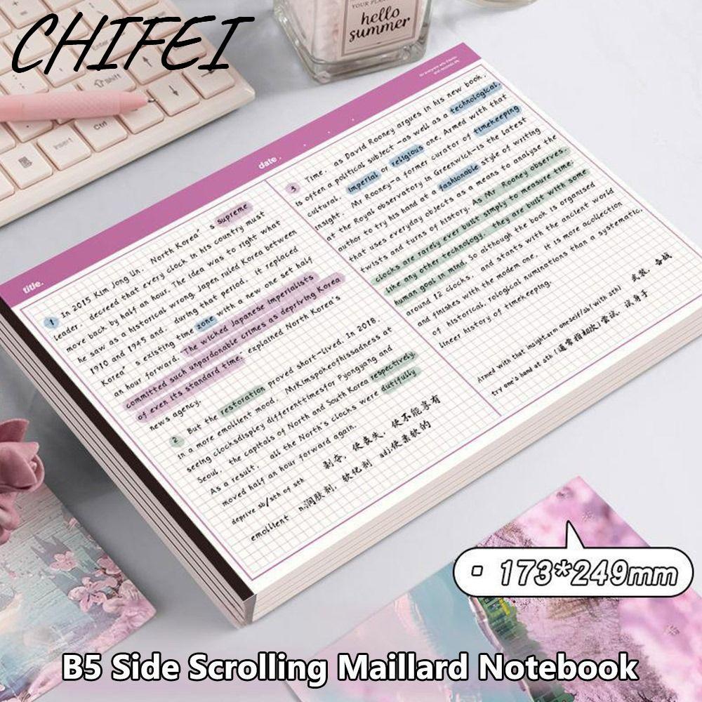 CHIFEI 20 Tờ / Sách B5 Sổ tay, Notepad ngang B5, Sổ tay giấy có thể xé được đơn giản Học sinh