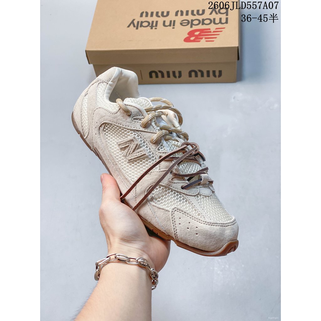 Giày Miu Miu x NB530 SL nam nữ, thấp cổ, retro, mesh breathable, nhẹ, thoáng khí, phù hợp casual str