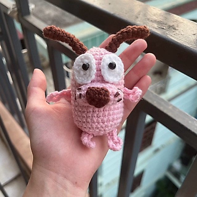 Móc khoá Handmade - Chú Chó Nhút Nhát Courage