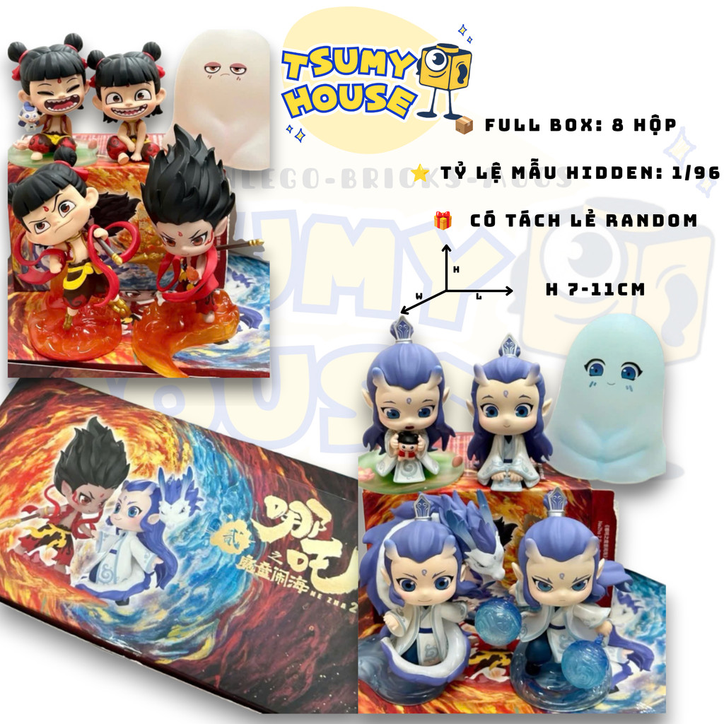 [CHÍNH HÃNG] Blind Box Mô hình đồ chơi Popmart Na Tra Ngao Bính quà tặng trang trí