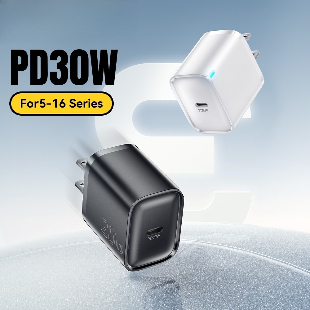 [US] Củ Sạc PD20W 2 Cổng USB+Type-C PPS Cho iPhone 11-15